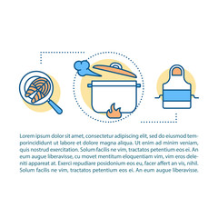 Fototapeta premium Cooking concept linear illustration