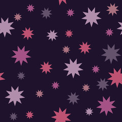 Seamless vector of multicolored geometric shapes on a dark background