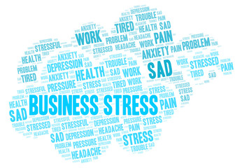 Obraz premium Business Stress word cloud.
