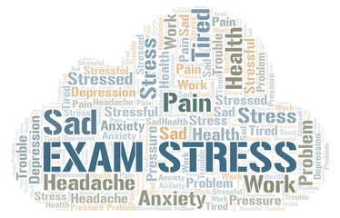 Obraz premium Exam Stress word cloud.