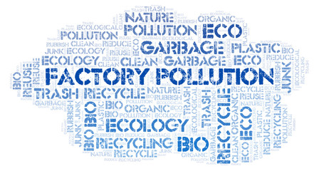 Obraz premium Factory Pollution word cloud.