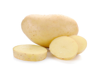 potato slice isolated on white background