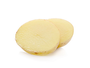 potato slice isolated on white background