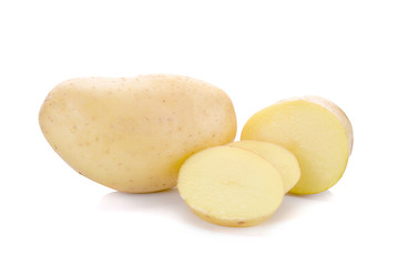potato slice isolated on white background