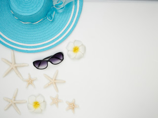 Summer holiday background, Beach accessories