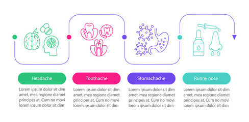 Sicknesses vector infographic template