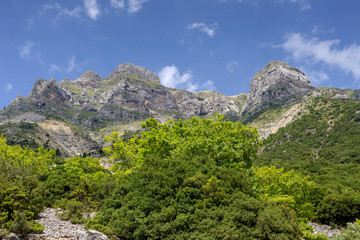 Mountains on a sunny summer day (Tzoumerka, Greece)