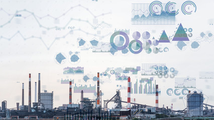 Obraz premium 産業と統計