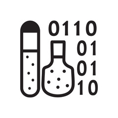 biohacking concept with test tube. vector design illustration.
