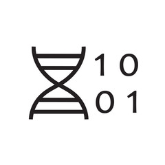 biohacking concept with dna icon. vector design illustration.