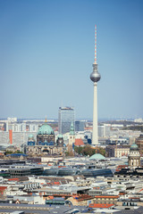 Berlin skyline with cathedral and TV tower, Germany