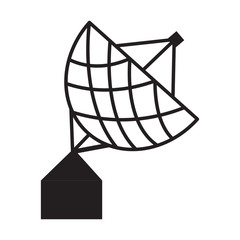 radio telescope icon. isolated. vector design illustration.