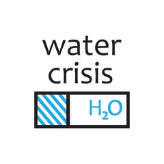 water reduction and water crisis. vector design illustration.