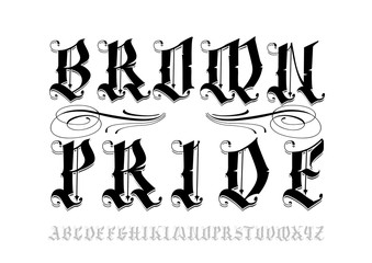 Brown Pride Lettering