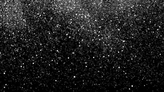 Silver Glitter Background in Super Slow Motion at 1000fps.