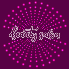 Beauty salon lettering vector illustration