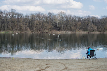 Obraz premium Fishing in the lake