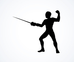 Fencing. Vector drawing