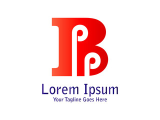 Letter BP for company design logo branding letter element