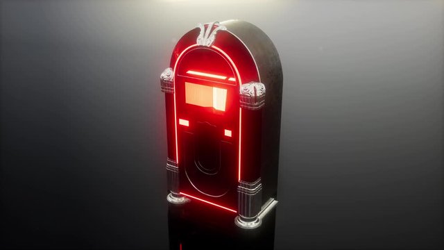 loop retro jukebox in the dark