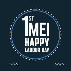 Happy Labor Day 1 May Vector Template Design Illustration