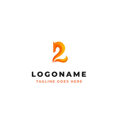 horse head vector logo design with number 2 symbol icon graphic.