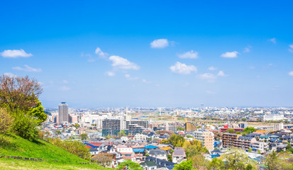 Fototapeta premium 青空が広がる住宅街