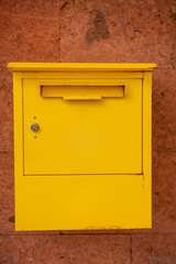 yellow mail post box 