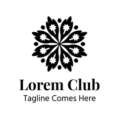 abstract flower women logo inspiration, line creative symbol, universal icon, vector illustration