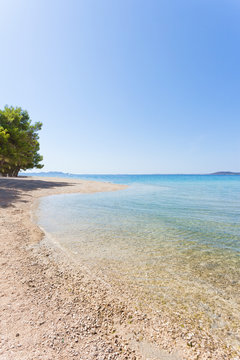 Pine beach, Pakostane, Croatia - Nature at its best at the beach of Pakostane