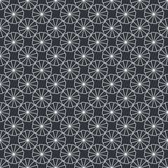 Seamless lotus leaves pattern. Monochrome background with abstract organic shapes.