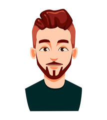 Face expression of stylish modern young man