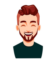 Face expression of stylish modern young man