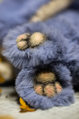 cute blue handmade rabbit