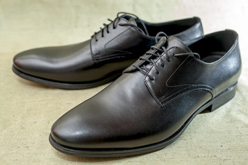 Classic dark brown shoes.