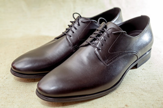 Classic dark brown shoes.