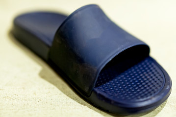 Beach-slippers on canvas.