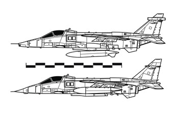 SEPECAT Jaguar. Outline drawing