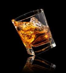whiskey in glass