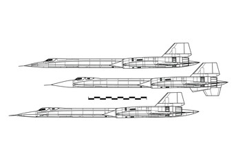 Lockheed SR-71 Blackbird. Outline drawing