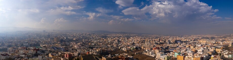 Fototapeta na wymiar Panoramic view of Abha city in western Saudi Arabia