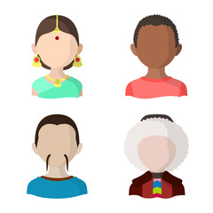 Fototapeta premium Vector design of nation and race symbol. Collection of nation and user stock symbol for web.