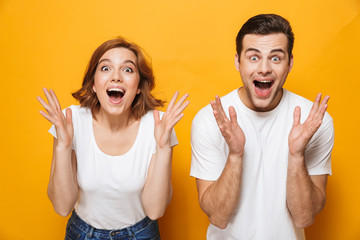 Portrait of a cheerful young couple standing