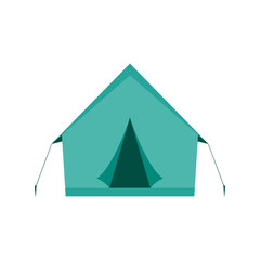 Tent for camping in flat style. Icon tourist tents. Vector illustration