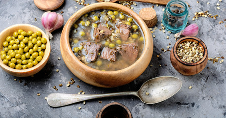 Traditional Peruvian chicken soup