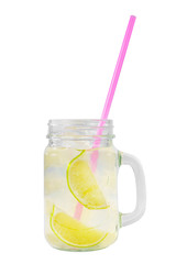 Summer cocktail on isolated white background