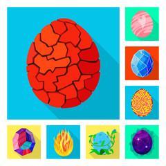 Vector design of story and big logo. Collection of story and prehistoric vector icon for stock.