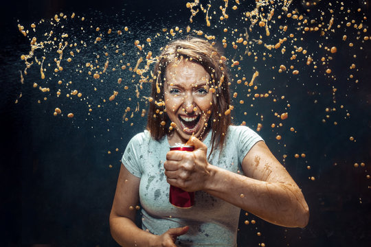 Woman Drinking A Cola