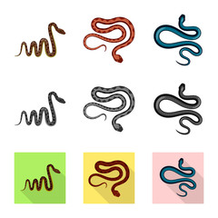 Fototapeta premium Isolated object of mammal and danger symbol. Set of mammal and medicine stock symbol for web.