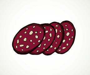 Sausage. Vector drawing